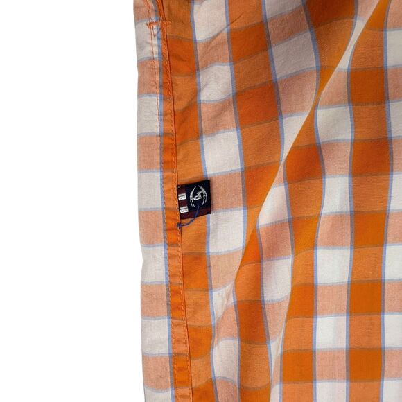 Phat Farm Y2K Button Shirt Cotton Orange Plaid Street Skater Hip Hop 2XL XXL - Picture 5 of 15